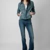 Zadig & Voltaire Kioky Denim Jacket Blue -Modern Fashion Shop pwgct3403f bleu 3 3