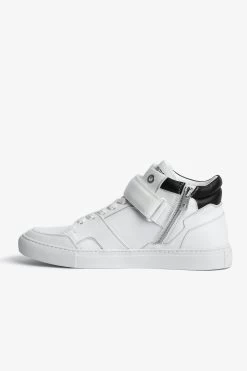 Zadig & Voltaire ZV1747 Mid Flash Sneakers White -Modern Fashion Shop swsn00072 blanc 2