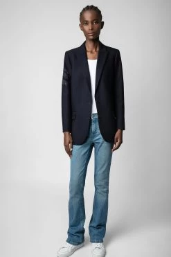 Zadig & Voltaire Viva Arrow Strass Blazer Ink