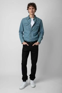 Zadig & Voltaire Stan Denim Shirt Ciel Stone