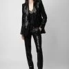 Zadig & Voltaire Vive Sequin Blazer Black -Modern Fashion Shop wwbl00812 noir 3