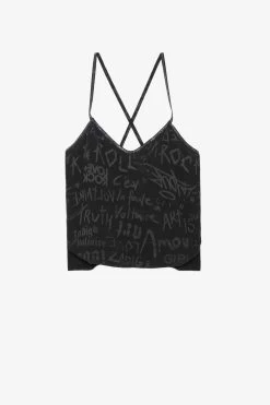 Zadig & Voltaire Callo Jac Camisole Black 11 Zadig & Voltaire Callo Jac Camisole Black -Modern Fashion Shop wwcr00212 noir