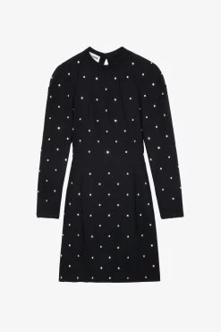 Zadig & Voltaire Racia Diamanté Dress Black -Modern Fashion Shop wwdr01290 noir