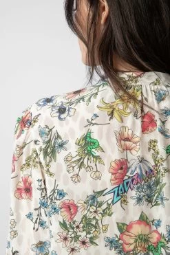 Zadig & Voltaire Tadeo Diamanté Silk Blouse Vanille -Modern Fashion Shop wwsh00563 vanille 7